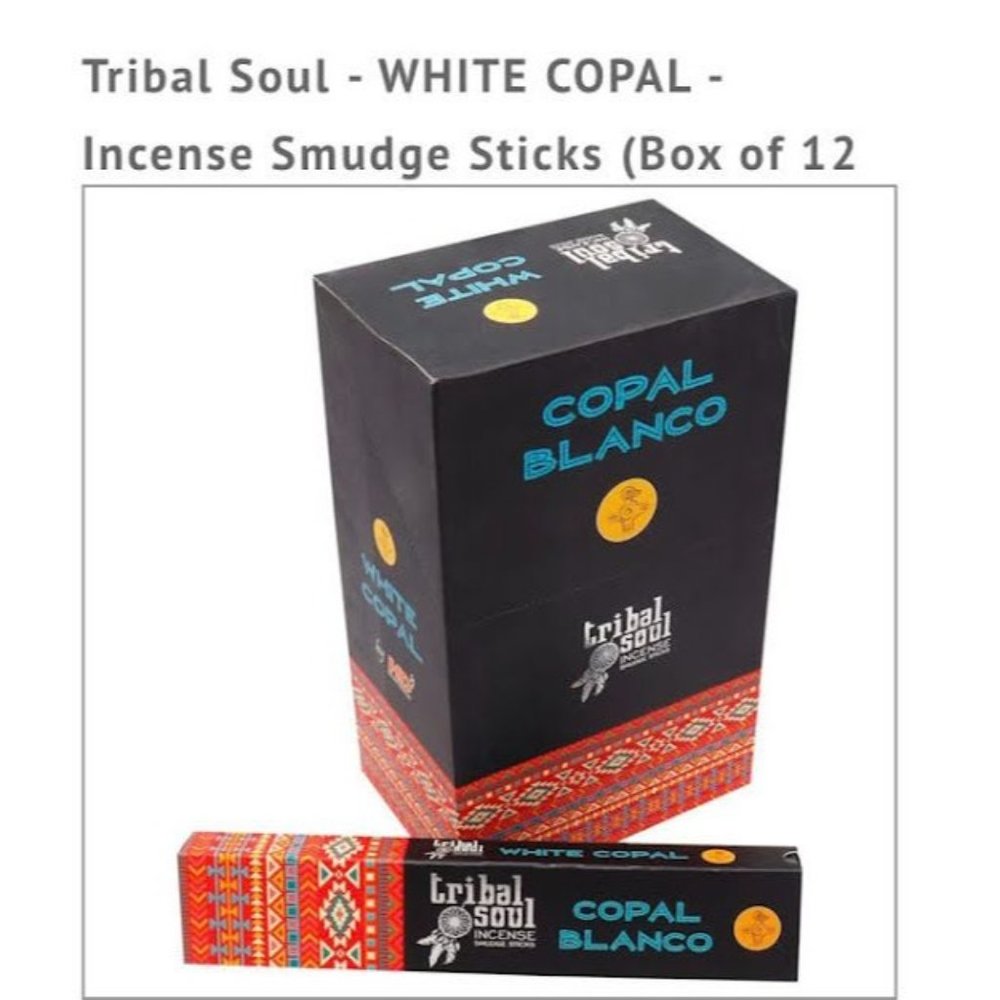 Premium Tribal Soul Incense White Copal  Smudge Stick Box 15 Grams